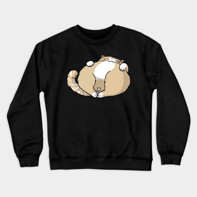 Brown Cat Crewneck Sweatshirt by giantplayful